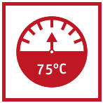 Teplota 75 °C